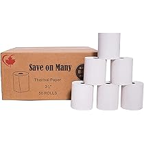 3-1/8Inch x 200Ft Thermal paper- 50 Rolls/Case