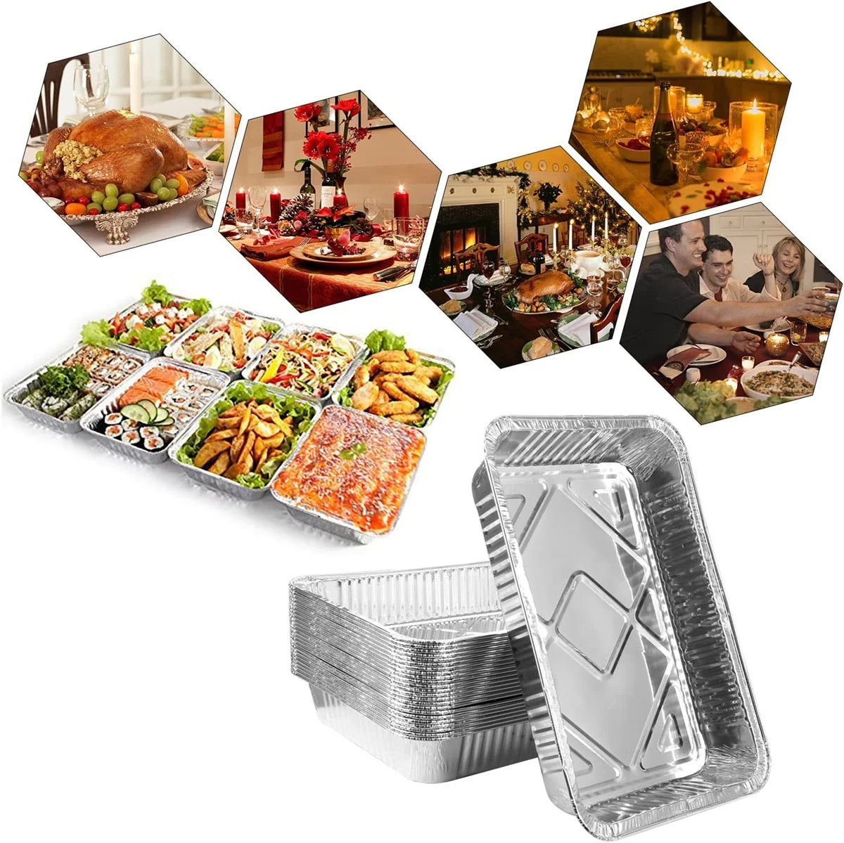 Aluminium foil Tray Full size  50/box(Base only)